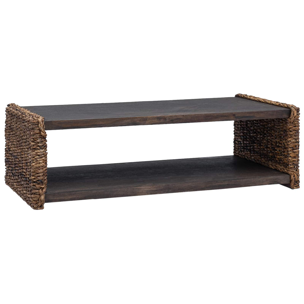vidaXL Stolik kawowy Naturalny 110 x 55 x 35 cm Lite drewno mahoniowe