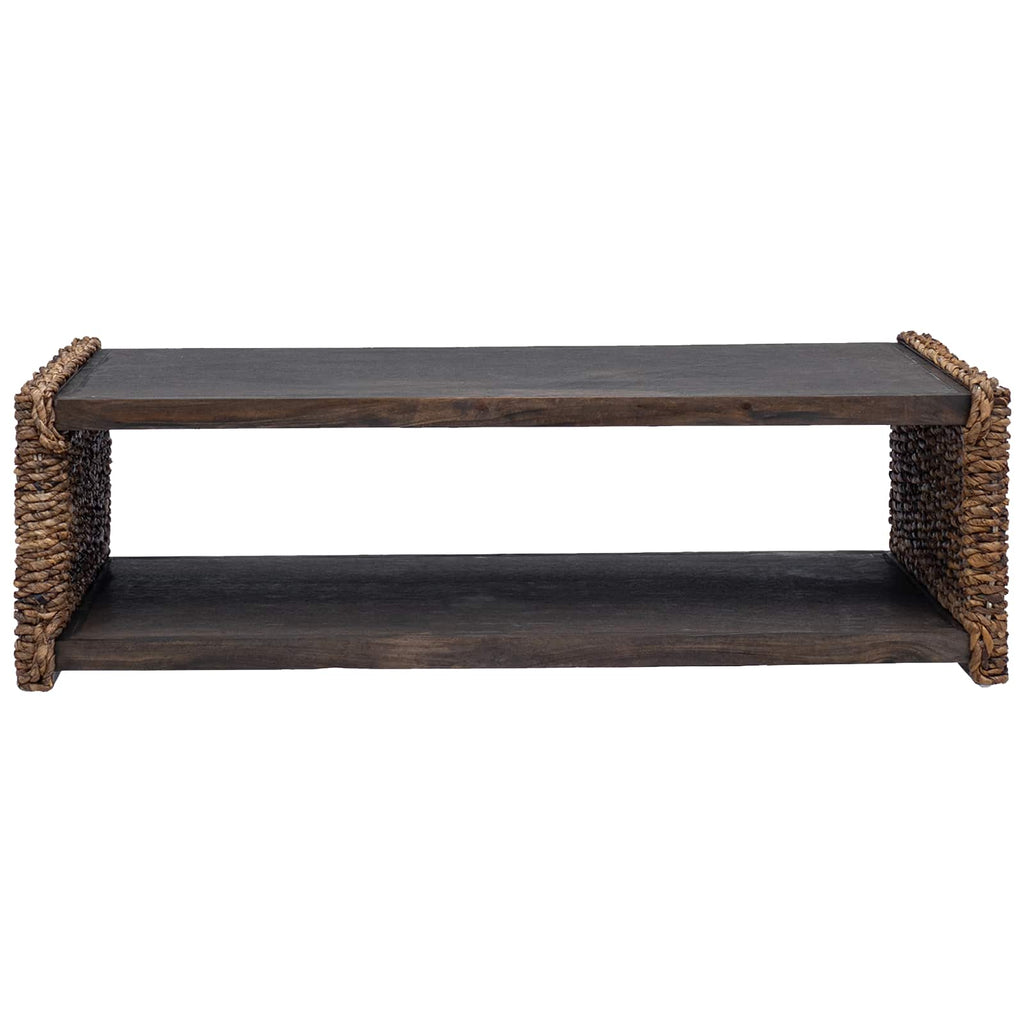 vidaXL Stolik kawowy Naturalny 110 x 55 x 35 cm Lite drewno mahoniowe