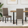 vidaXL Krzesło jadalniane 2 pcs Rattan Kubu i lite drewno mahoń