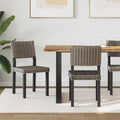 vidaXL Krzesło jadalniane 2 pcs Rattan Kubu Czarne pranie