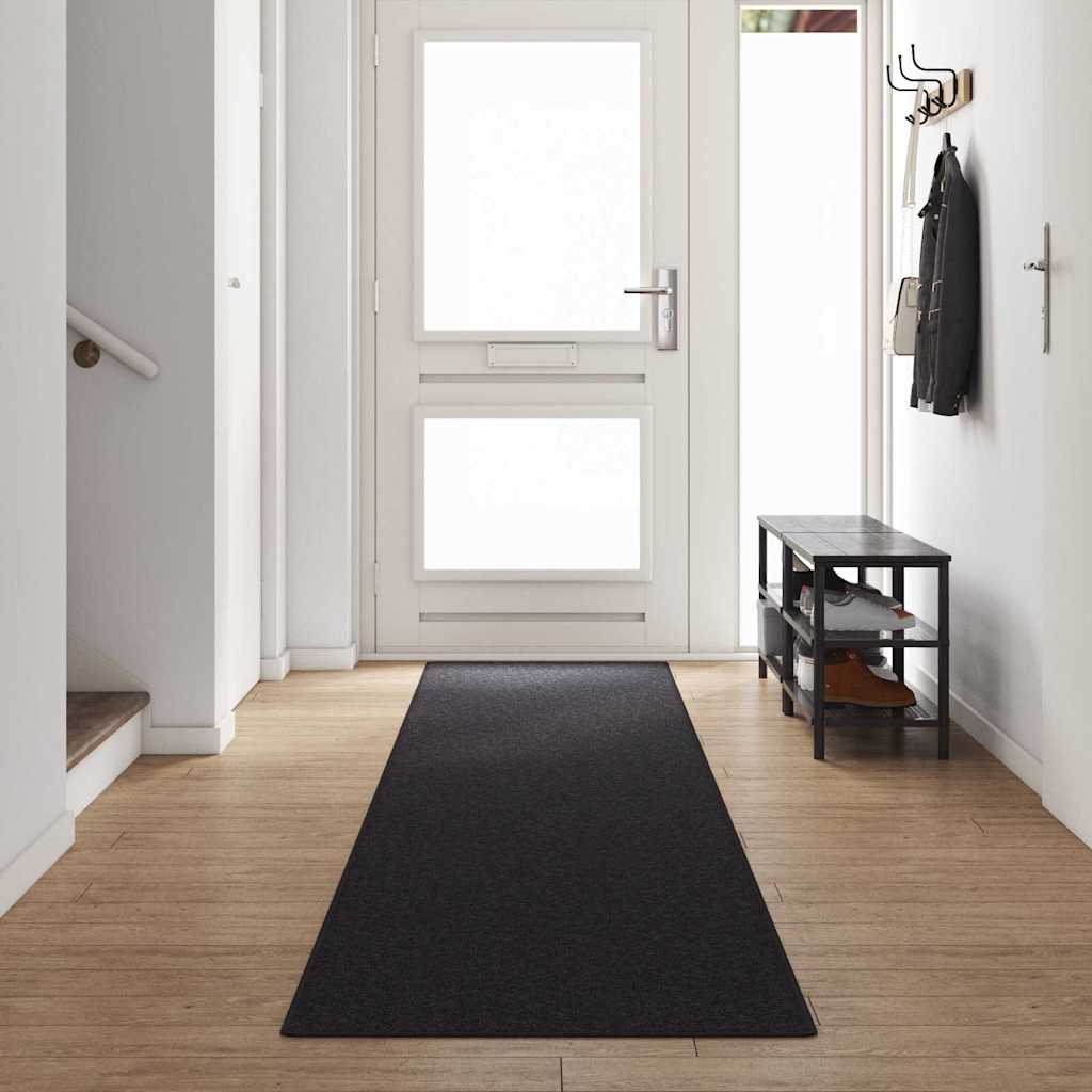 vidaXL Chodnik dywanowy Antracyt 80 x 500 cm 100% polipropylen