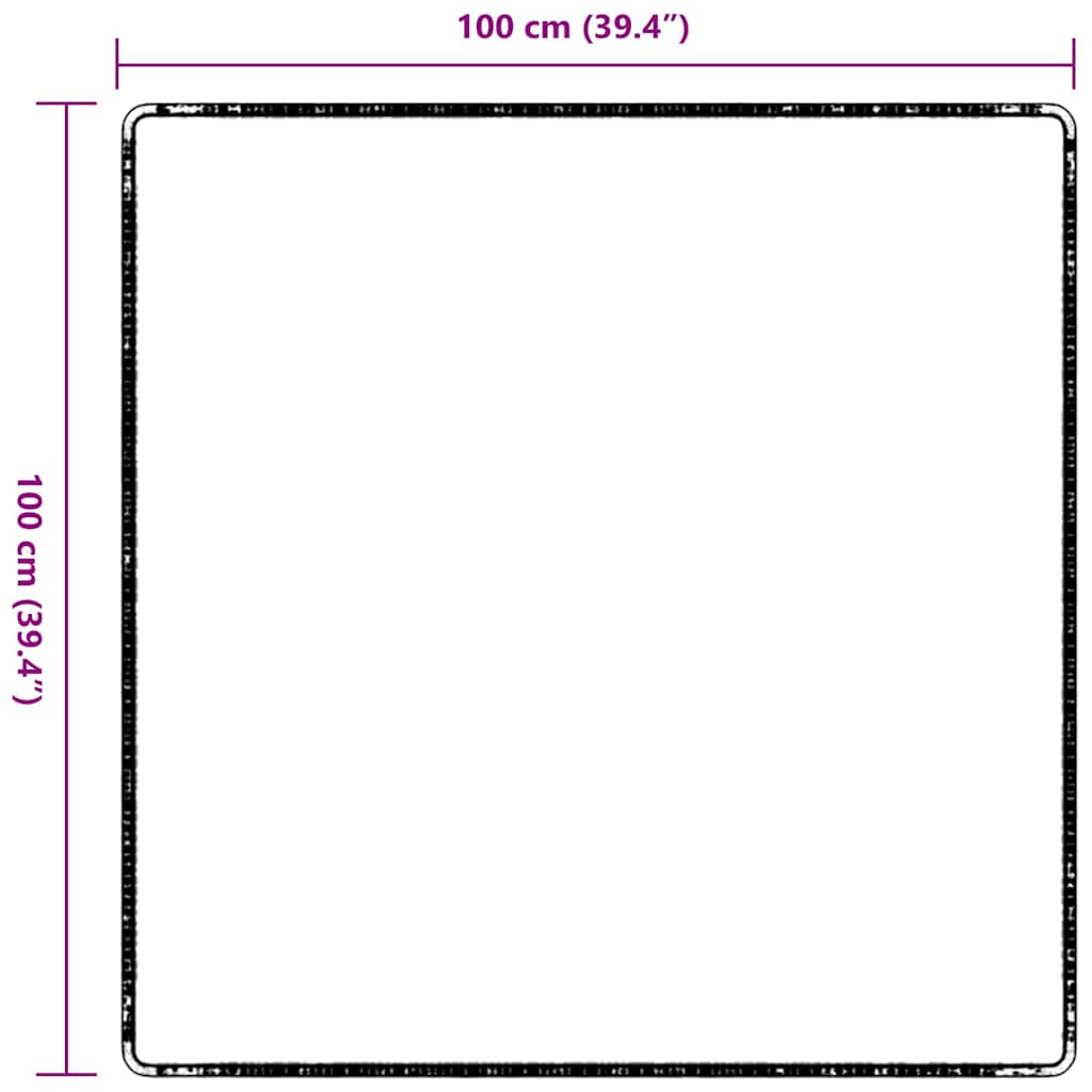 vidaXL Chodnik dywanowy Antracyt 100 x 100 cm 100% polipropylen