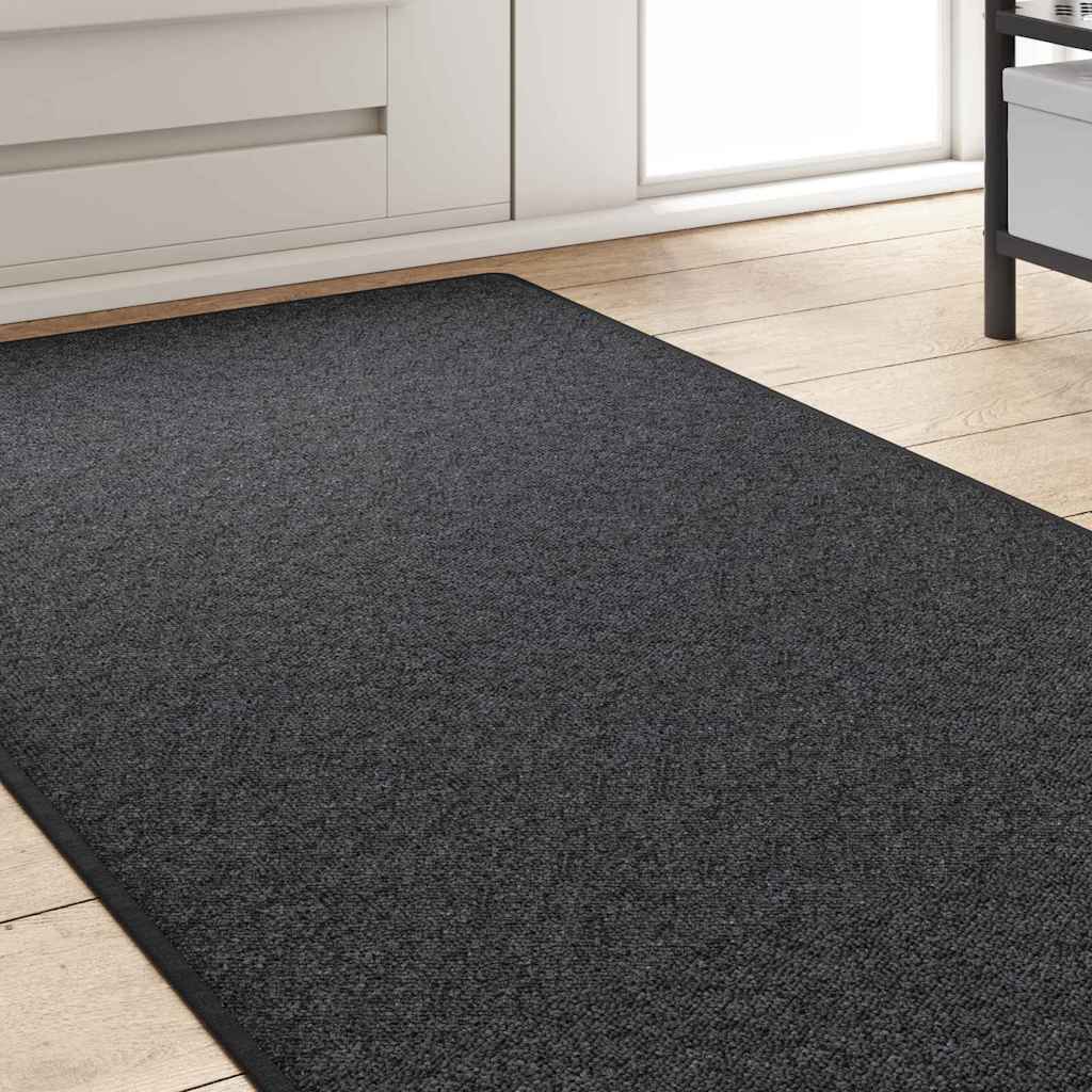 vidaXL Chodnik dywanowy Ciemnoszary 80 x 500 cm 100% polipropylen