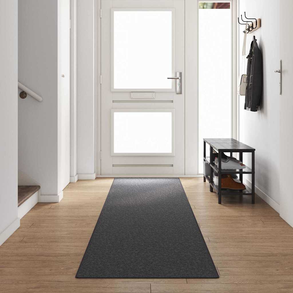 vidaXL Chodnik dywanowy Ciemnoszary 80 x 500 cm 100% polipropylen