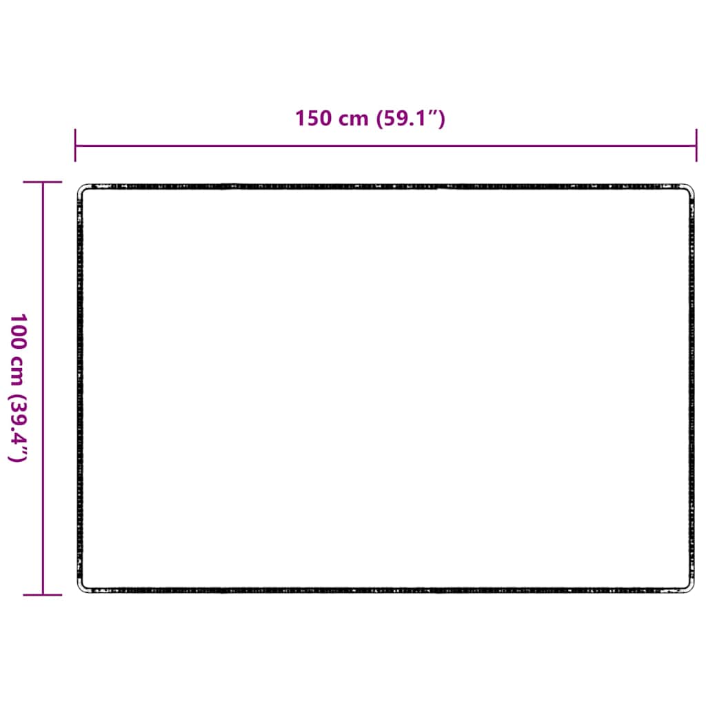 vidaXL Chodnik dywanowy Ciemnoszary 100 x 150 cm 100% polipropylen