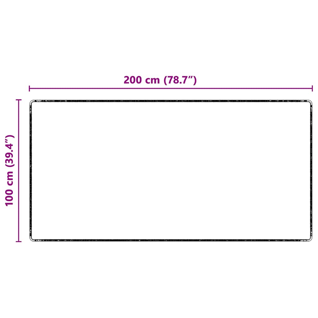 vidaXL Chodnik dywanowy Ciemnoszary 100 x 200 cm 100% polipropylen