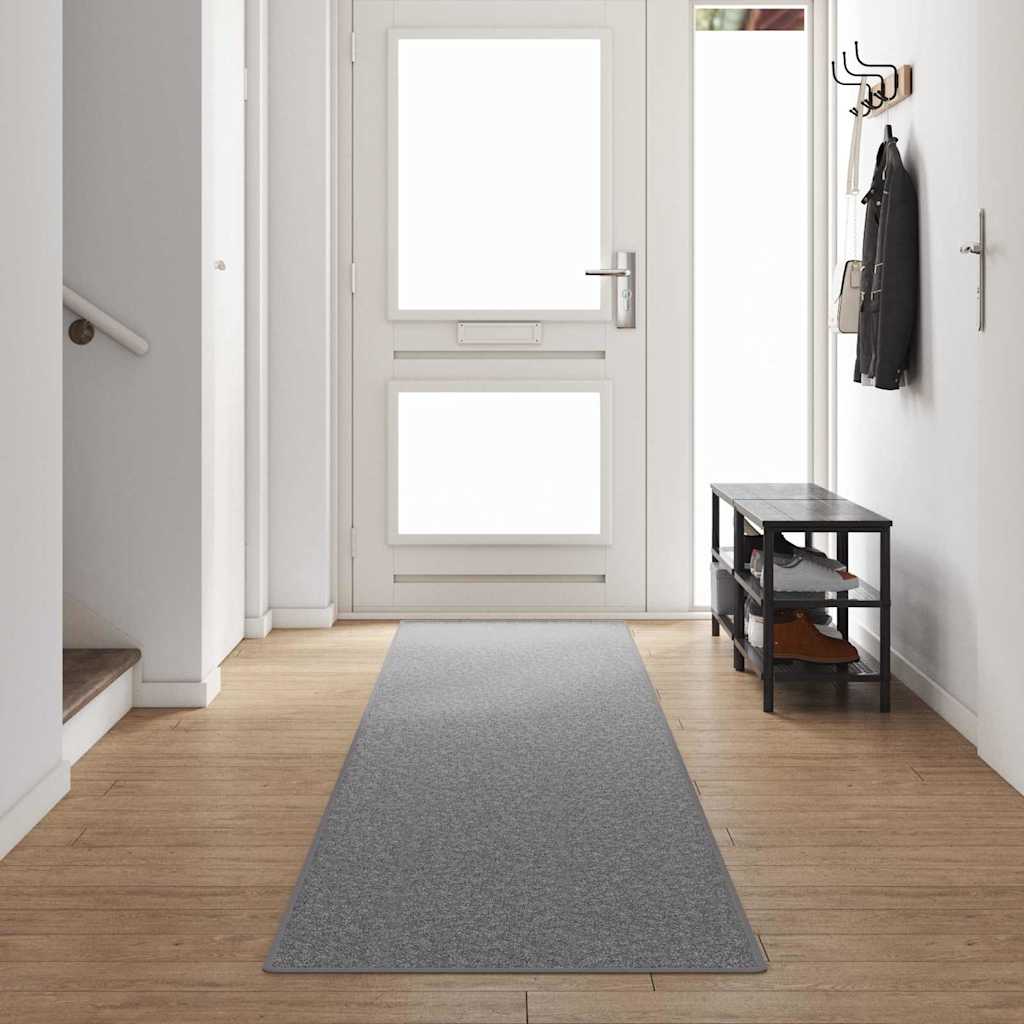 vidaXL Chodnik dywanowy Jasnoszary 80 x 500 cm 100% polipropylen
