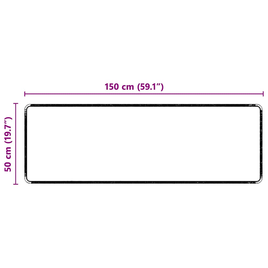 vidaXL Chodnik dywanowy Szary 50 x 150 cm 100% Poliester Tuft