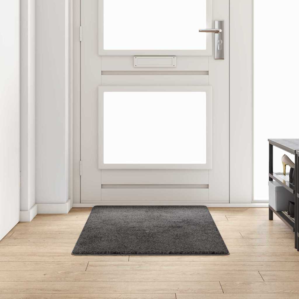 vidaXL Chodnik dywanowy Szary 80 x 150 cm 100% Poliester Tuft