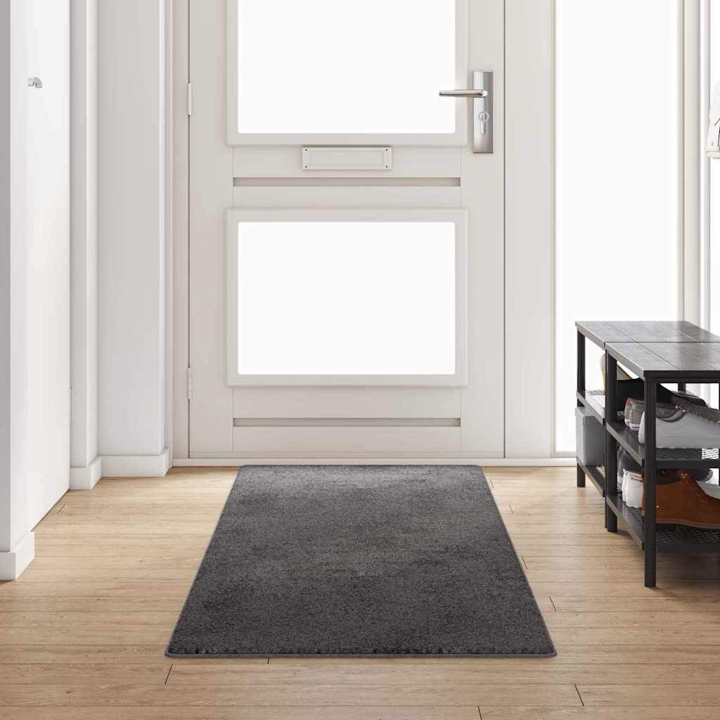 vidaXL Chodnik dywanowy Szary 80 x 300 cm 100% Poliester Tuft