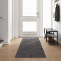 vidaXL Chodnik dywanowy Szary 80 x 400 cm 100% Poliester Tuft