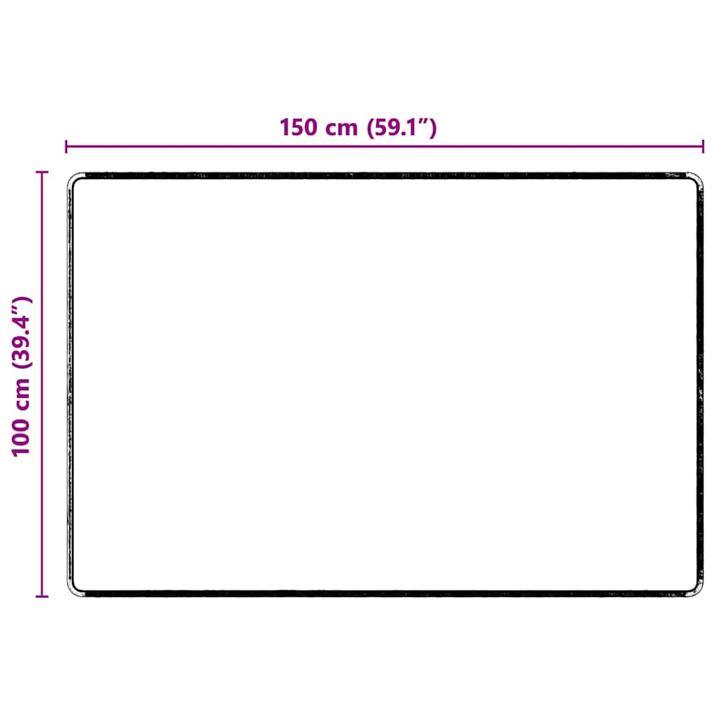 vidaXL Chodnik dywanowy Szary 100 x 150 cm 100% Poliester Tuft