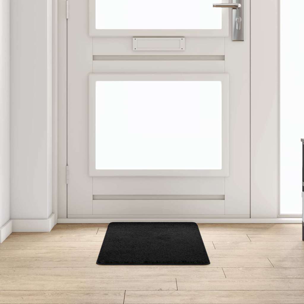 vidaXL Chodnik dywanowy Czarny 50 x 100 cm 100% Poliester Tuft