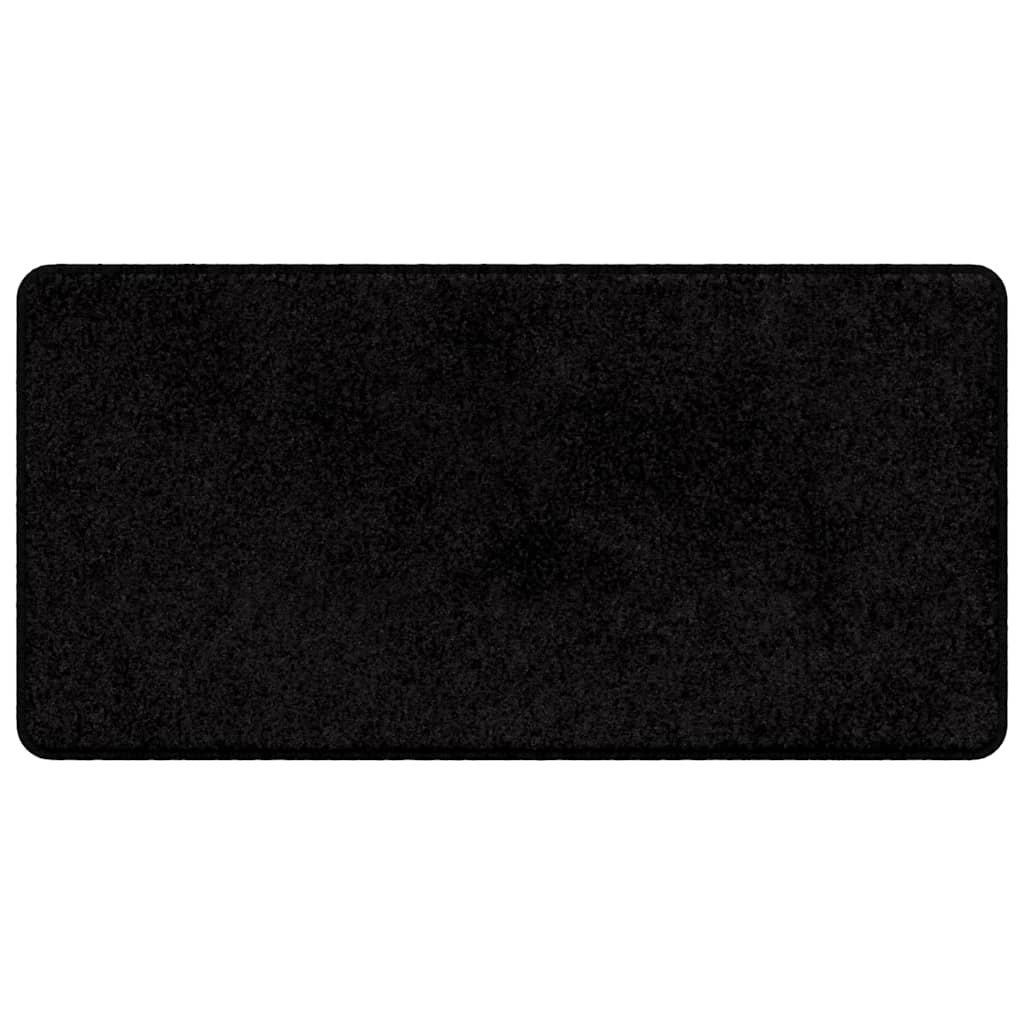 vidaXL Chodnik dywanowy Czarny 50 x 100 cm 100% Poliester Tuft