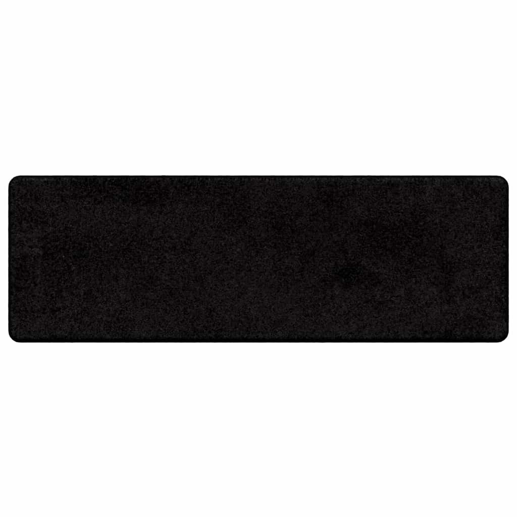 vidaXL Chodnik dywanowy Czarny 50 x 150 cm 100% Poliester Tuft