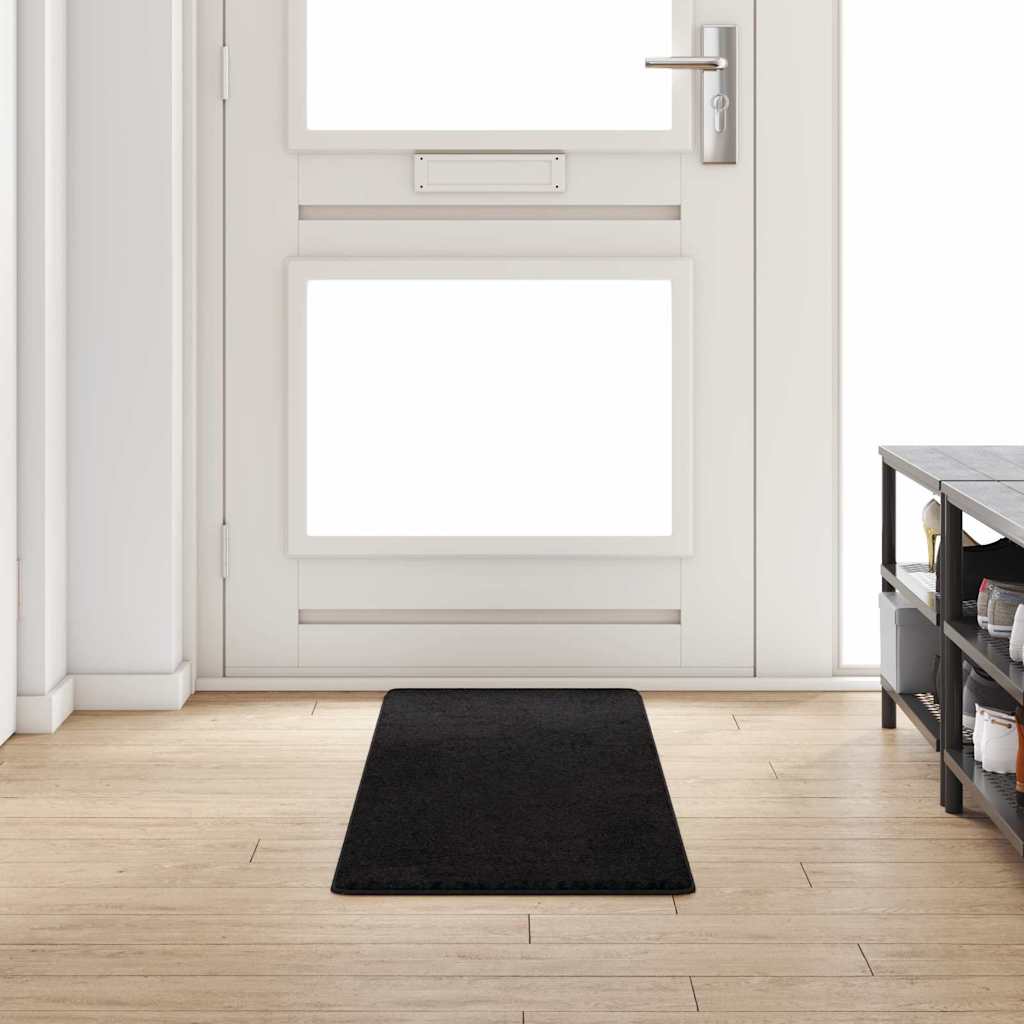 vidaXL Chodnik dywanowy Czarny 50 x 200 cm 100% Poliester Tuft