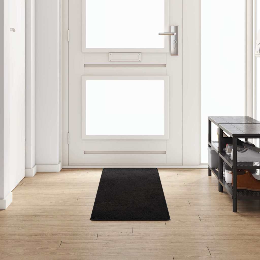 vidaXL Chodnik dywanowy Czarny 50 x 250 cm 100% Poliester Tuft