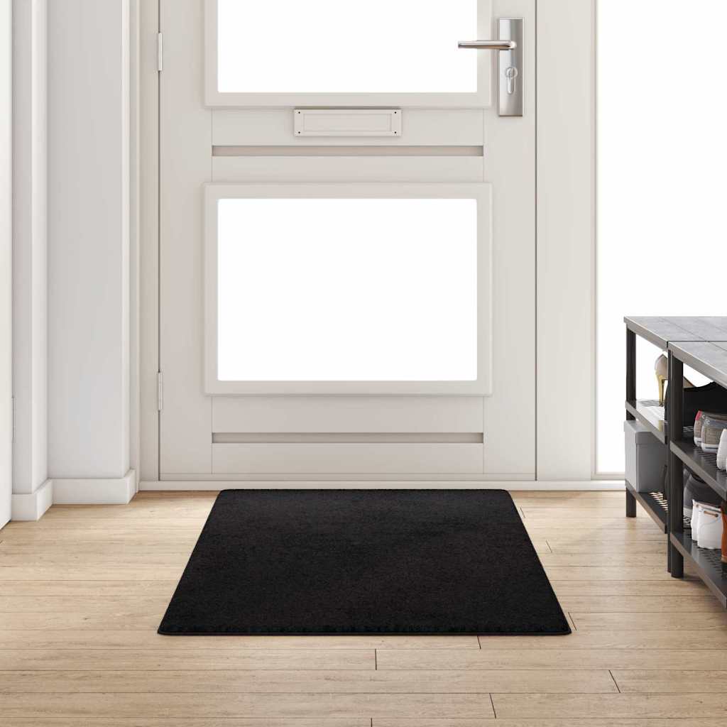 vidaXL Chodnik dywanowy Czarny 80 x 200 cm 100% Poliester Tuft