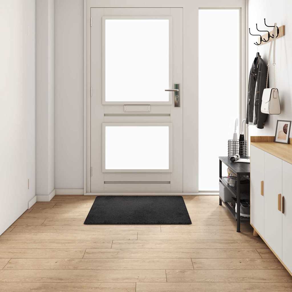 vidaXL Chodnik dywanowy Czarny 100 x 100 cm 100% Poliester Tuft