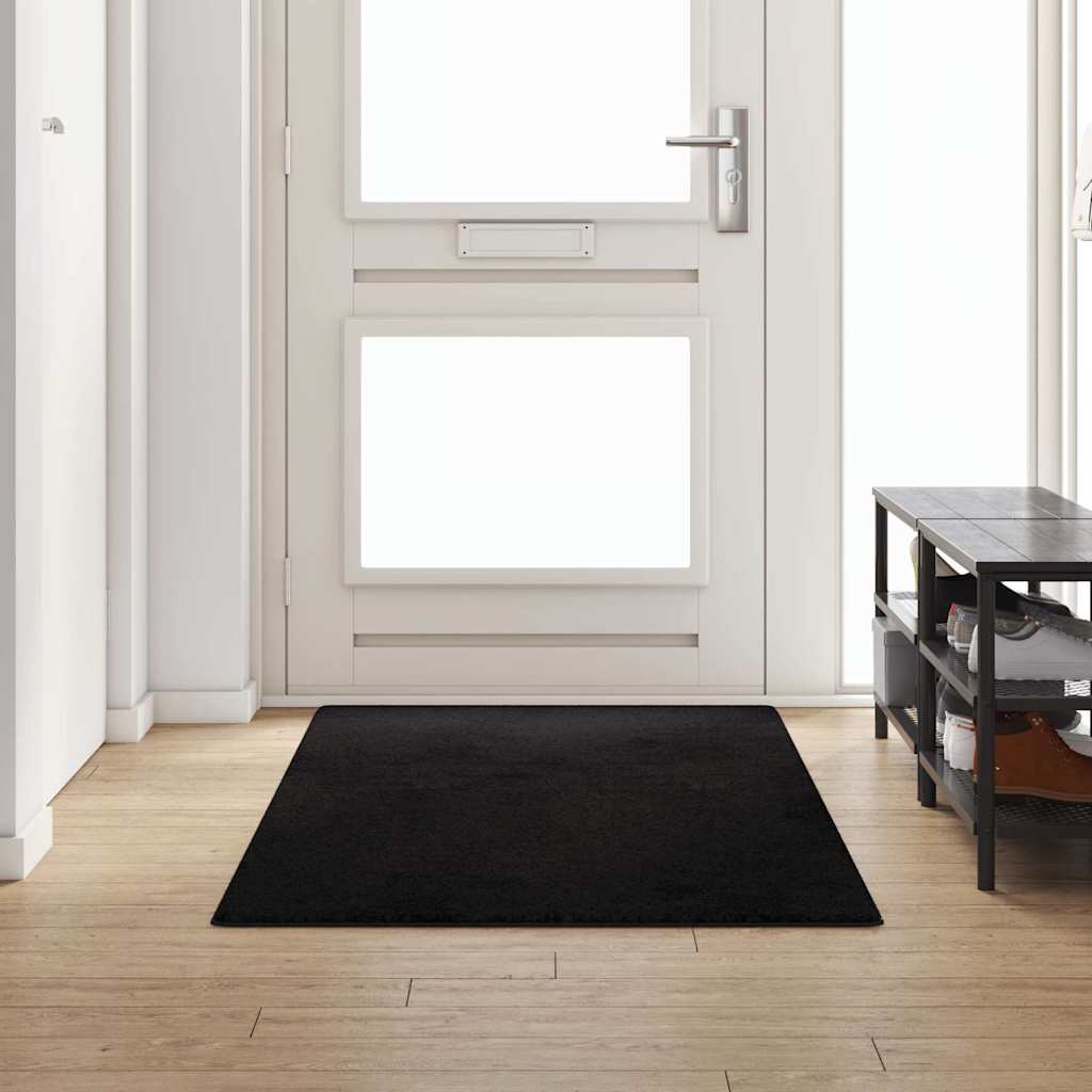vidaXL Chodnik dywanowy Czarny 100 x 250 cm 100% Poliester Tuft