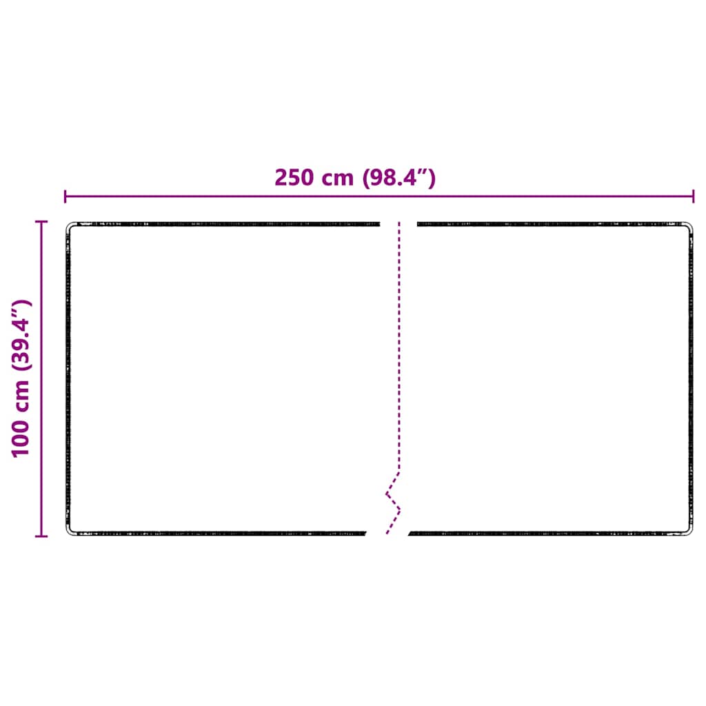 vidaXL Chodnik dywanowy Czarny 100 x 250 cm 100% Poliester Tuft