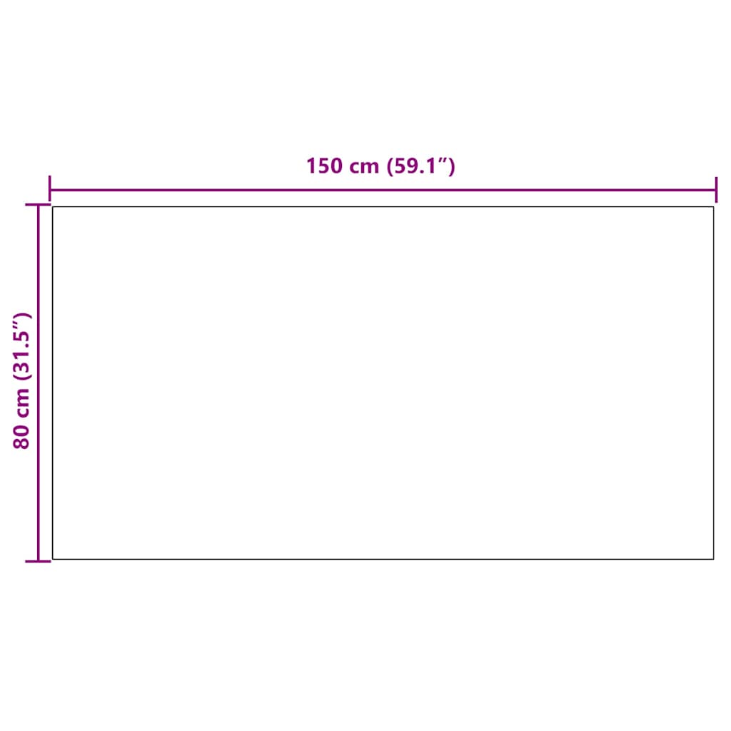 vidaXL Chodnik dywanowy Szary 80 x 150 cm tkanina