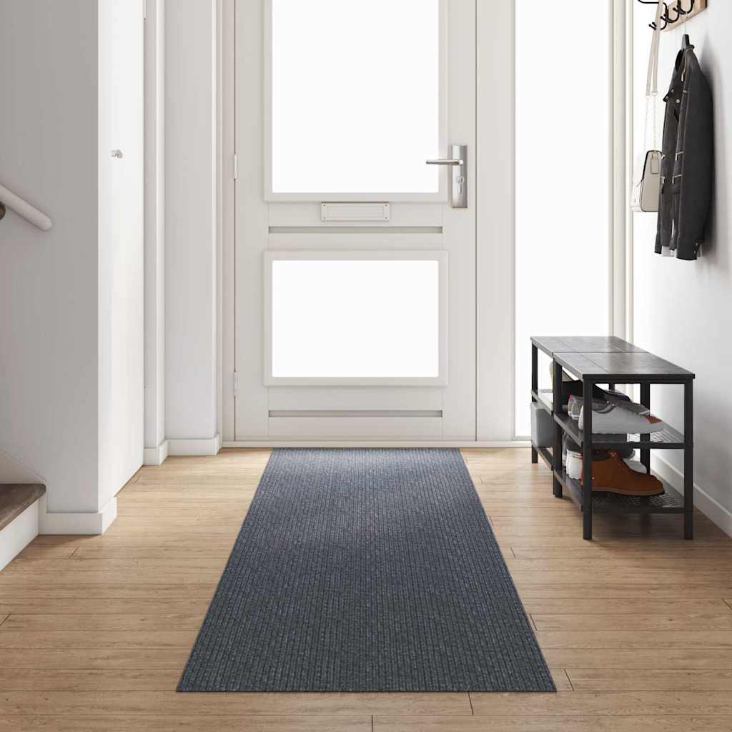 vidaXL Chodnik dywanowy Szary 80 x 400 cm tkanina