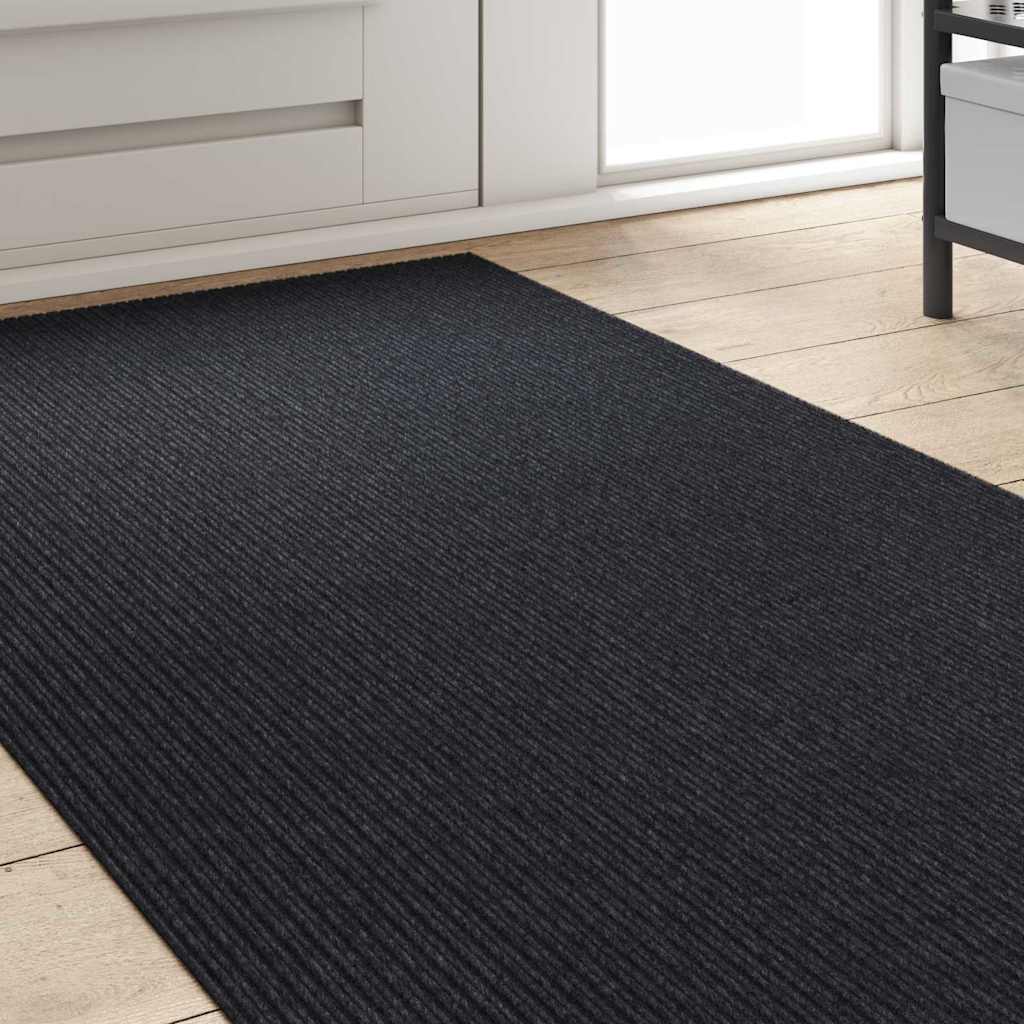 vidaXL Chodnik dywanowy Antracyt 80 x 400 cm tkanina