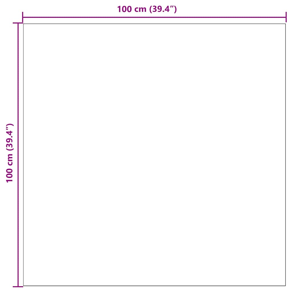 vidaXL Chodnik dywanowy Jasnoszary 100 x 100 cm tkanina