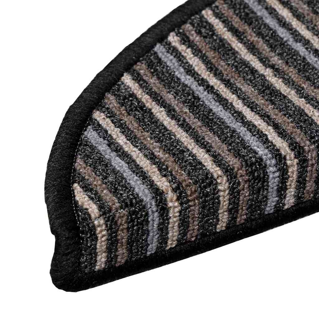 vidaXL Samoprzylepne maty na schody 15 pcs Antracyt 56 x 17 x 3 cm