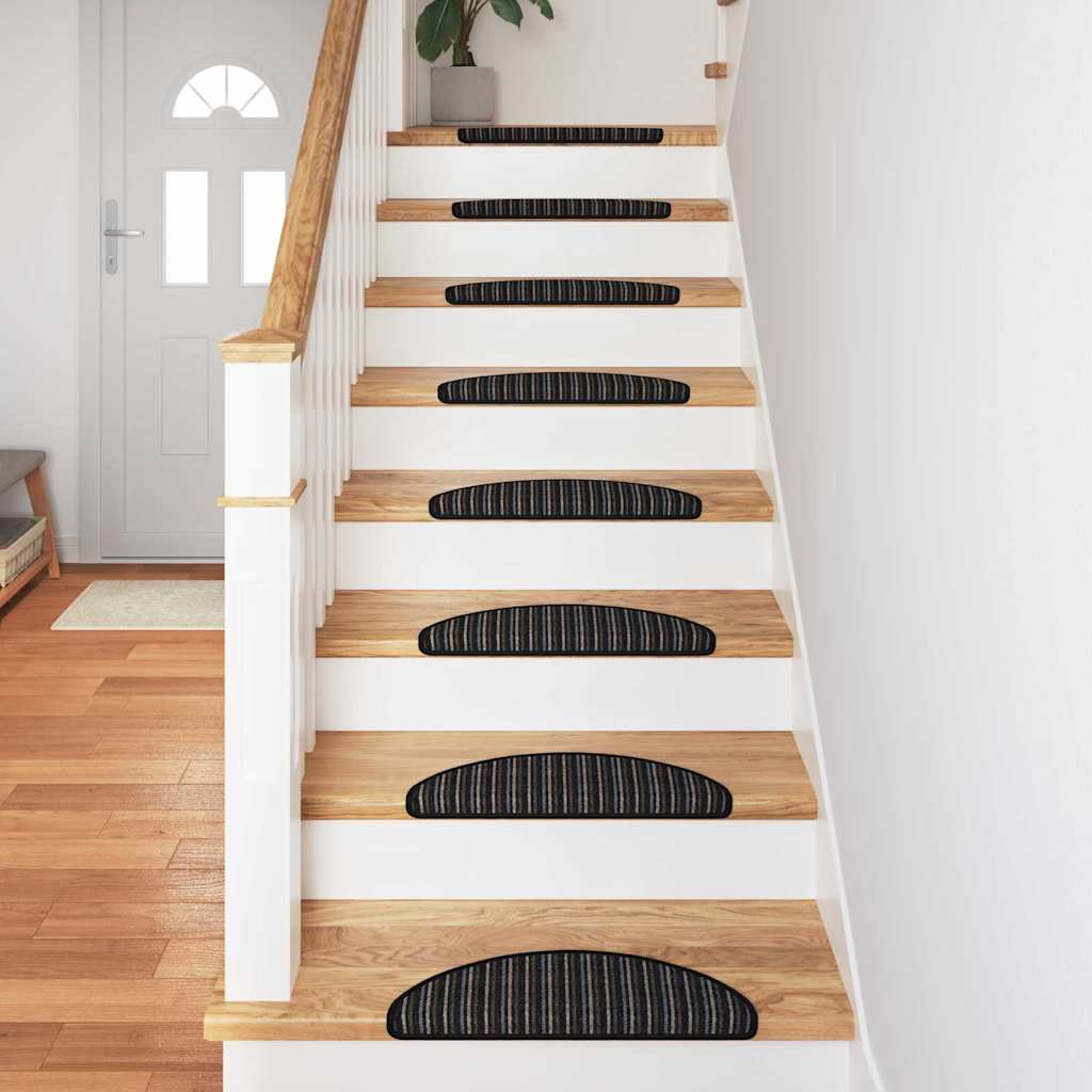 vidaXL Samoprzylepne maty na schody 15 pcs Antracyt 56 x 17 x 3 cm