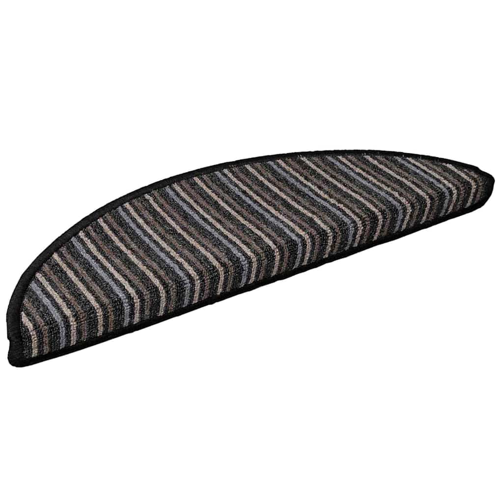 vidaXL Samoprzylepne maty na schody 15 pcs Antracyt 56 x 17 x 3 cm