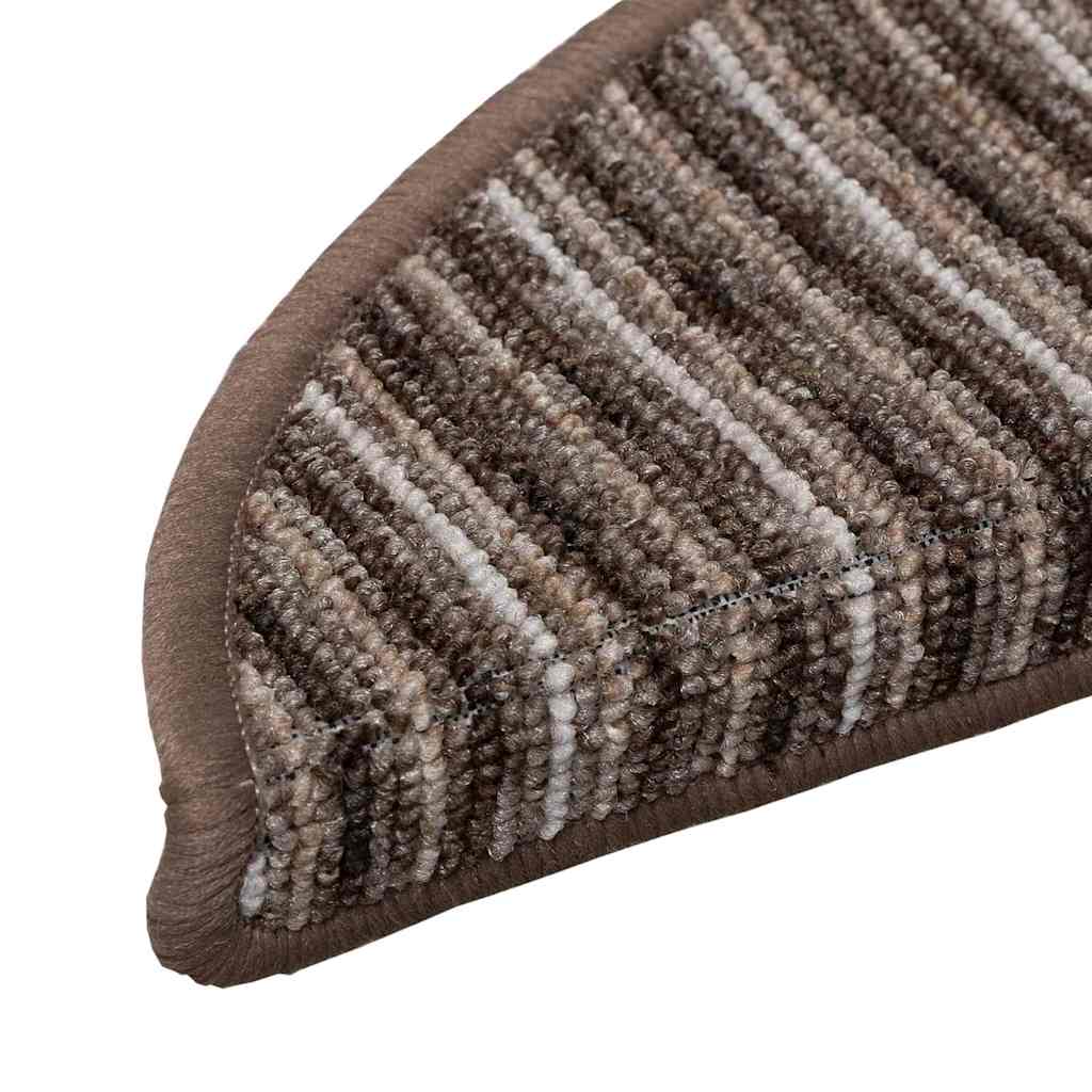 vidaXL Samoprzylepne maty na schody 15 pcs Brązowy 56 x 17 x 3 cm