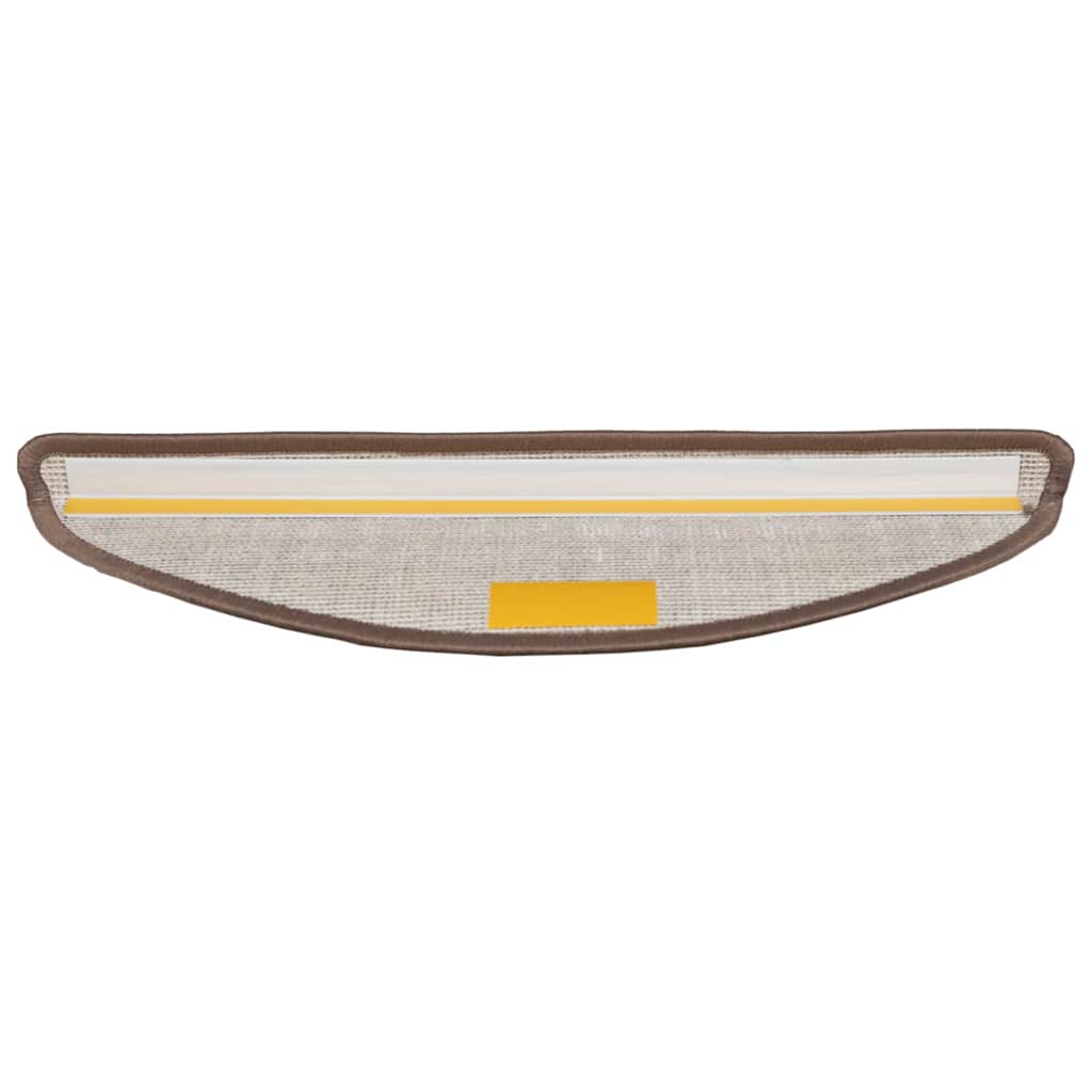 vidaXL Samoprzylepne maty na schody 15 pcs Brązowy 56 x 17 x 3 cm