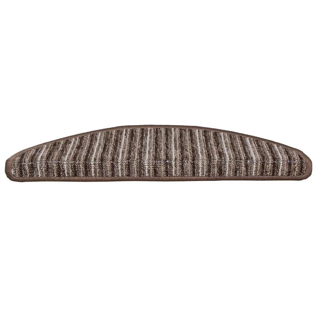 vidaXL Samoprzylepne maty na schody 15 pcs Brązowy 56 x 17 x 3 cm