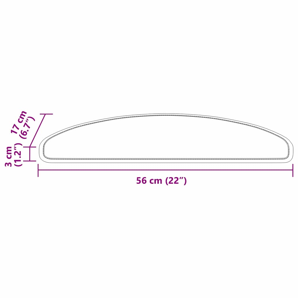 vidaXL Samoprzylepne maty na schody 15 pcs Brązowy 56 x 17 x 3 cm