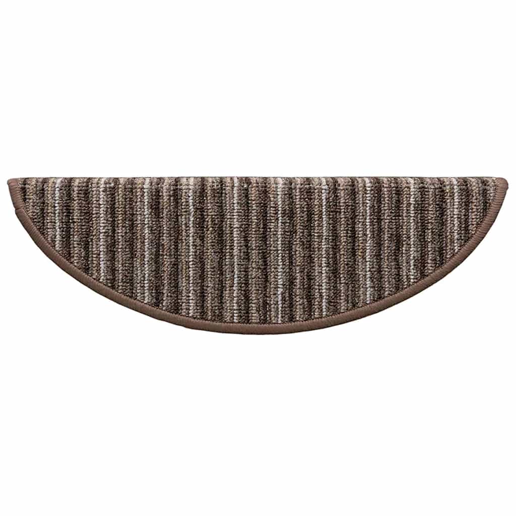 vidaXL Samoprzylepne maty na schody 15 pcs Brązowy 56 x 17 x 3 cm