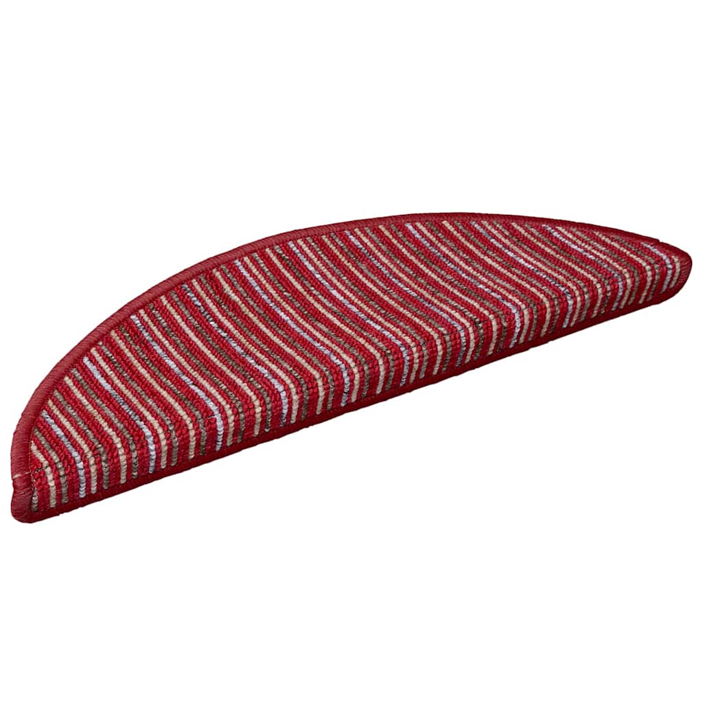 vidaXL Samoprzylepne maty na schody 15 pcs Czerwony 56 x 17 x 3 cm
