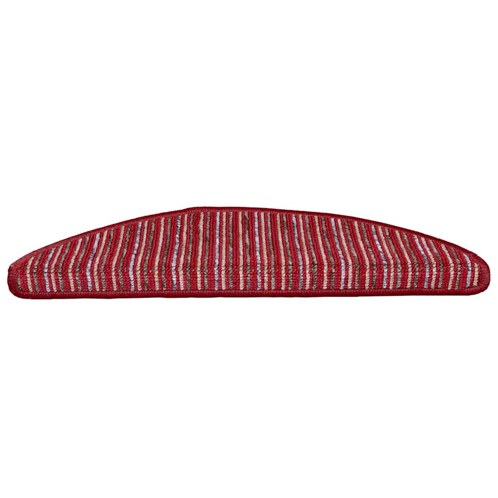 vidaXL Samoprzylepne maty na schody 15 pcs Czerwony 56 x 17 x 3 cm