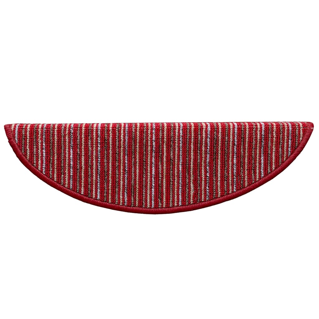 vidaXL Samoprzylepne maty na schody 15 pcs Czerwony 56 x 17 x 3 cm