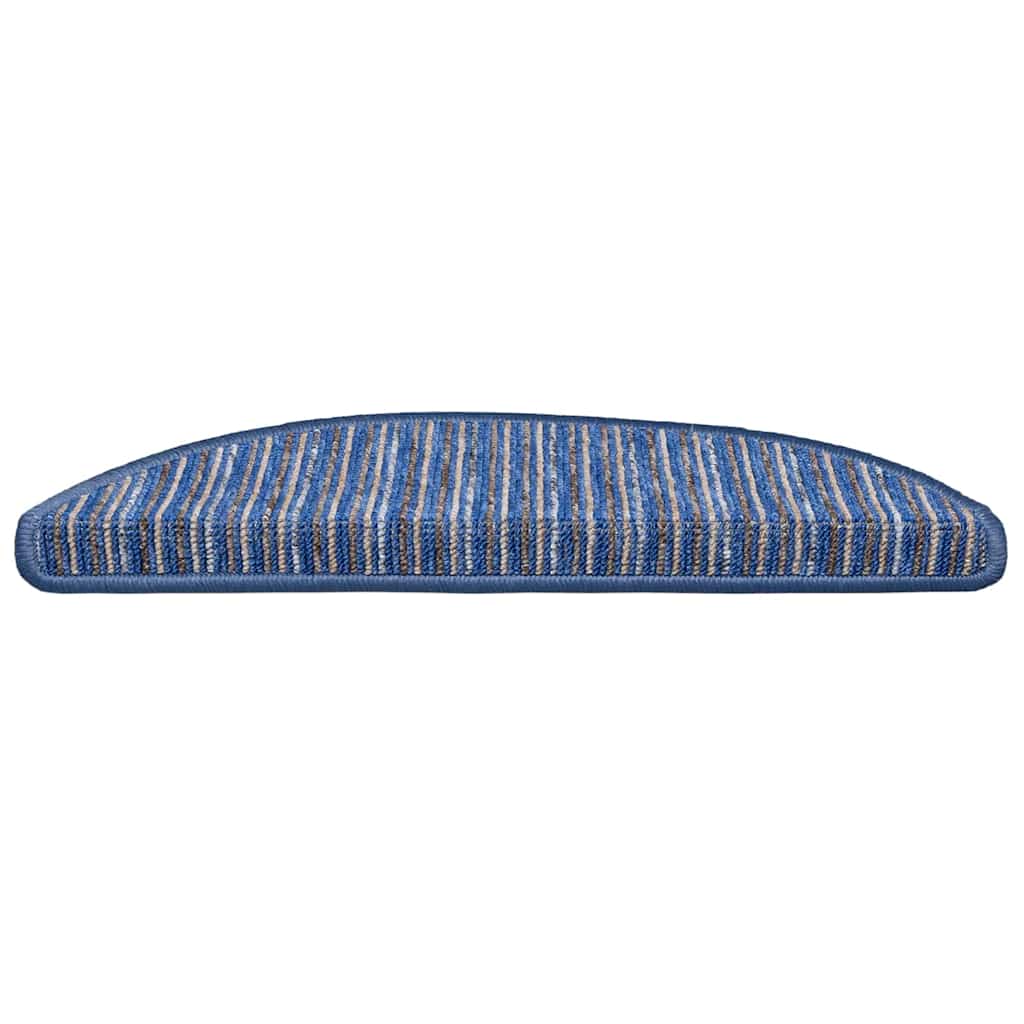vidaXL Samoprzylepne maty na schody 15 pcs Niebieski 56 x 17 x 3 cm