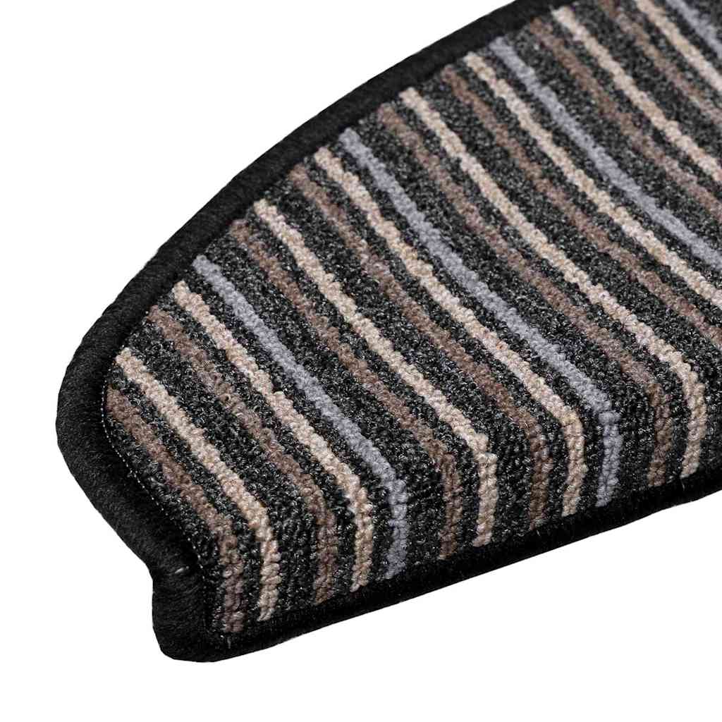 vidaXL Samoprzylepne maty na schody 15 pcs Antracyt 65 x 21 x 4 cm