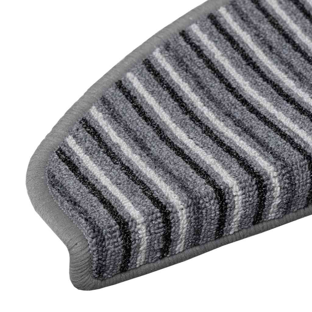 vidaXL Samoprzylepne maty na schody 15 pcs Szary 65 x 21 x 4 cm