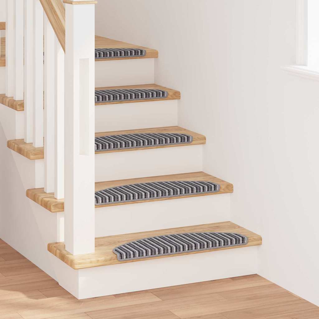 vidaXL Samoprzylepne maty na schody 15 pcs Szary 65 x 21 x 4 cm