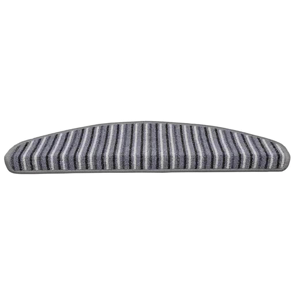vidaXL Samoprzylepne maty na schody 15 pcs Szary 65 x 21 x 4 cm