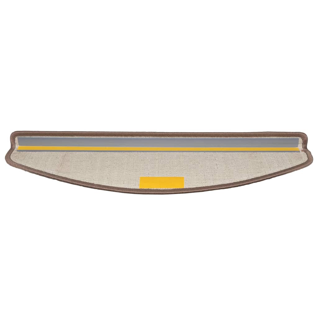 vidaXL Samoprzylepne maty na schody 15 pcs Brązowy 65 x 21 x 4 cm