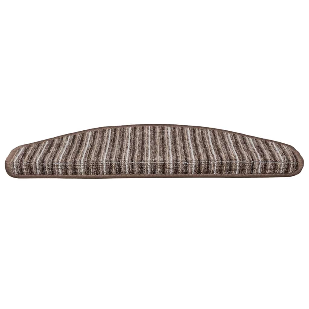 vidaXL Samoprzylepne maty na schody 15 pcs Brązowy 65 x 21 x 4 cm