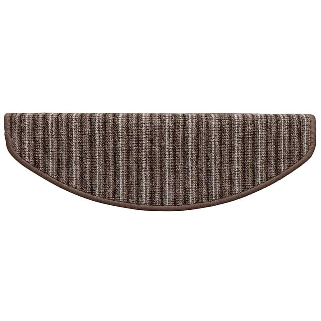 vidaXL Samoprzylepne maty na schody 15 pcs Brązowy 65 x 21 x 4 cm