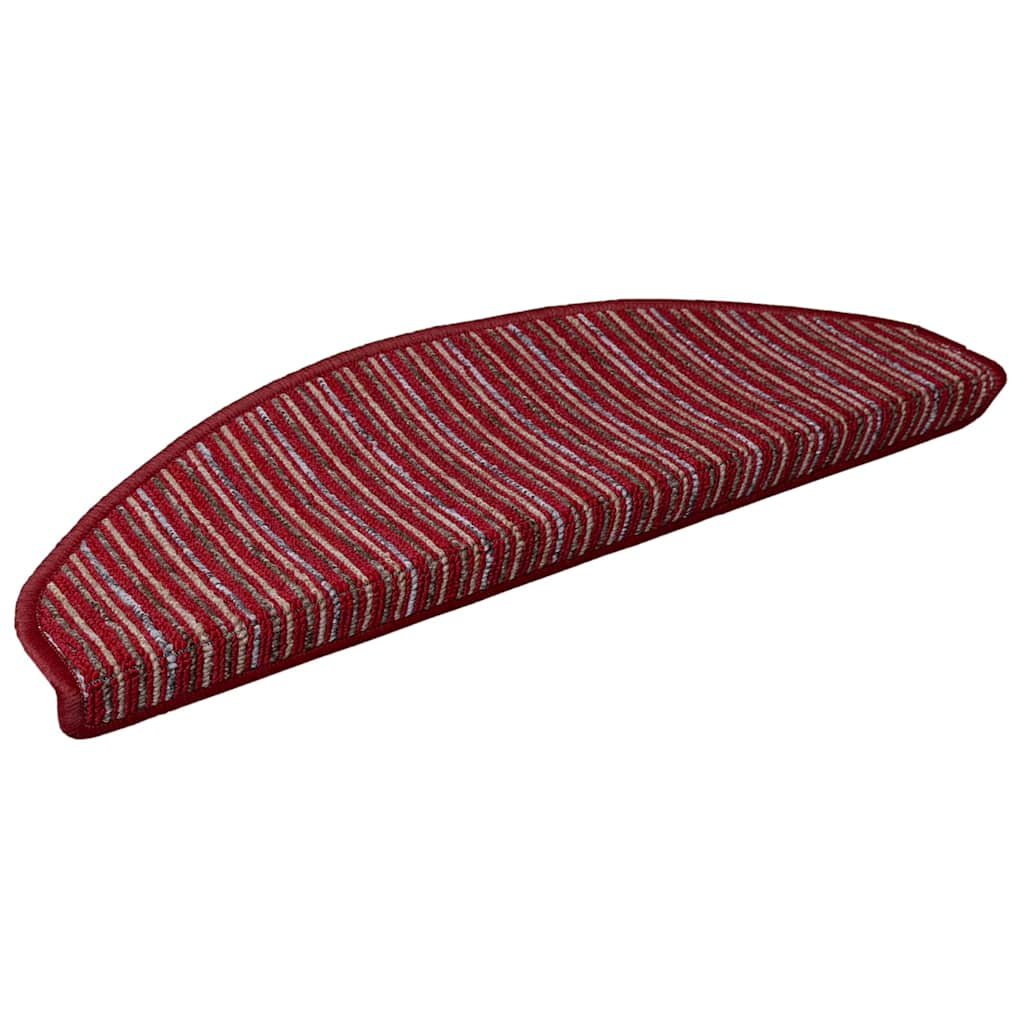 vidaXL Samoprzylepne maty na schody 15 pcs Czerwony 65 x 21 x 4 cm