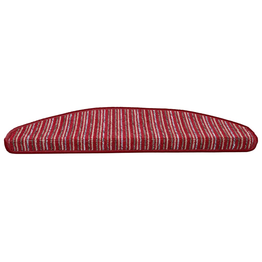vidaXL Samoprzylepne maty na schody 15 pcs Czerwony 65 x 21 x 4 cm